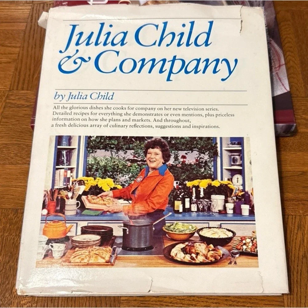Julia Child & Company Cookbook‎ 1978 1st Ed Hardcover Lot W/ Brochure DJ Wear